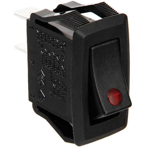 Micro interruttore con spia a Led - 12/24V - Rosso
