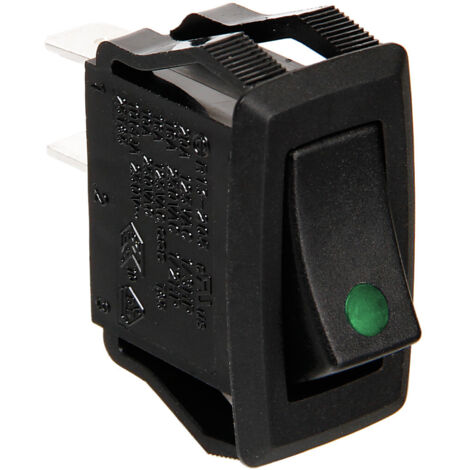 Micro interruttore con spia a Led - 12/24V - Verde