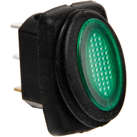 Micro interruttore impermeabile con spia a Led - 12/24V - Verde