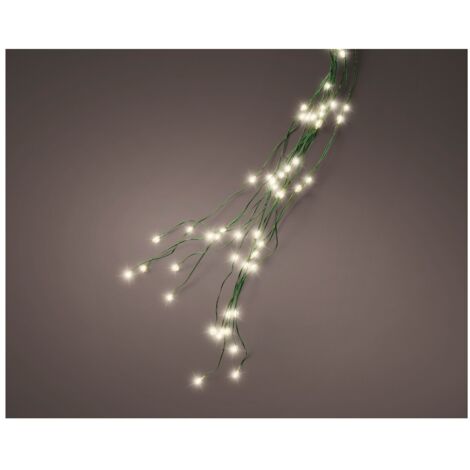 Micro LED a grappolo x albero verde/bianco caldo 210cm 8Funz OUT