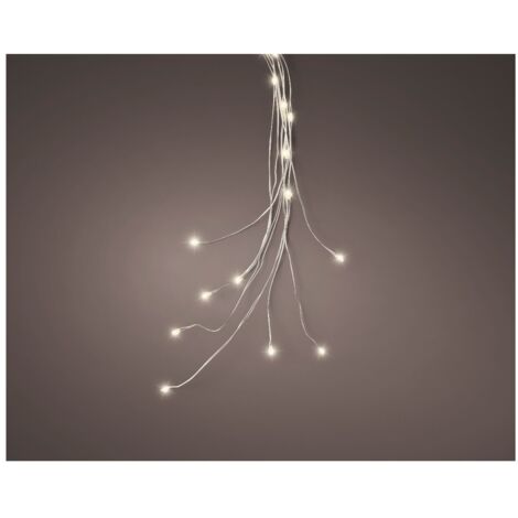 Micro Led luce fissa argento/bianco caldo 80cm 60L a batteria