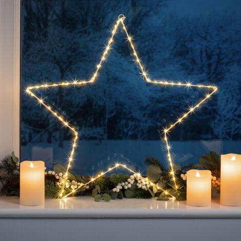 Micro LED Star Decoration (60cm) - Warm White