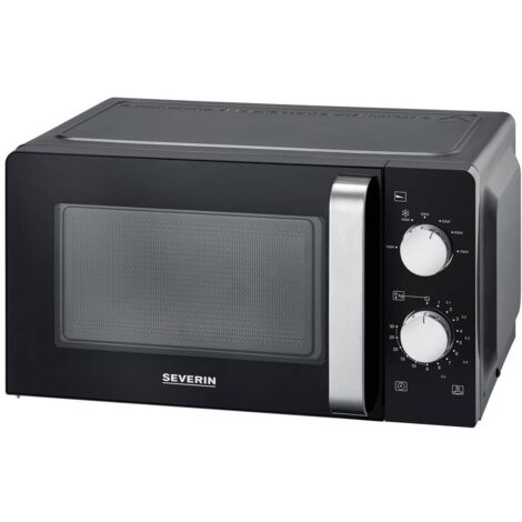 Micro-ondes à poser 7886 17L 700W – Minuterie 30 min – 6 niveaux de puissance – Plateau tournant 24,5 cm – Cavité laquée – Severin