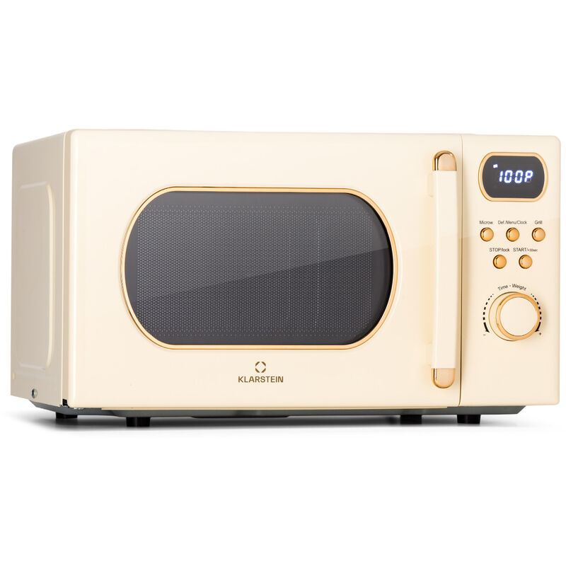 Klarstein - Micro-ondes avec grill julieta 20l - 700 / 800 w - 8 programmes - crème