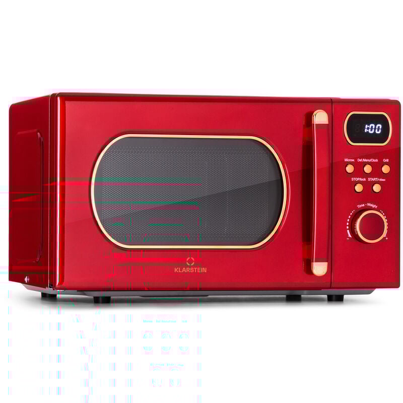 Micro-ondes avec grill - Klarstein julieta 20l - 700 / 800 w - 8 programmes - rouge