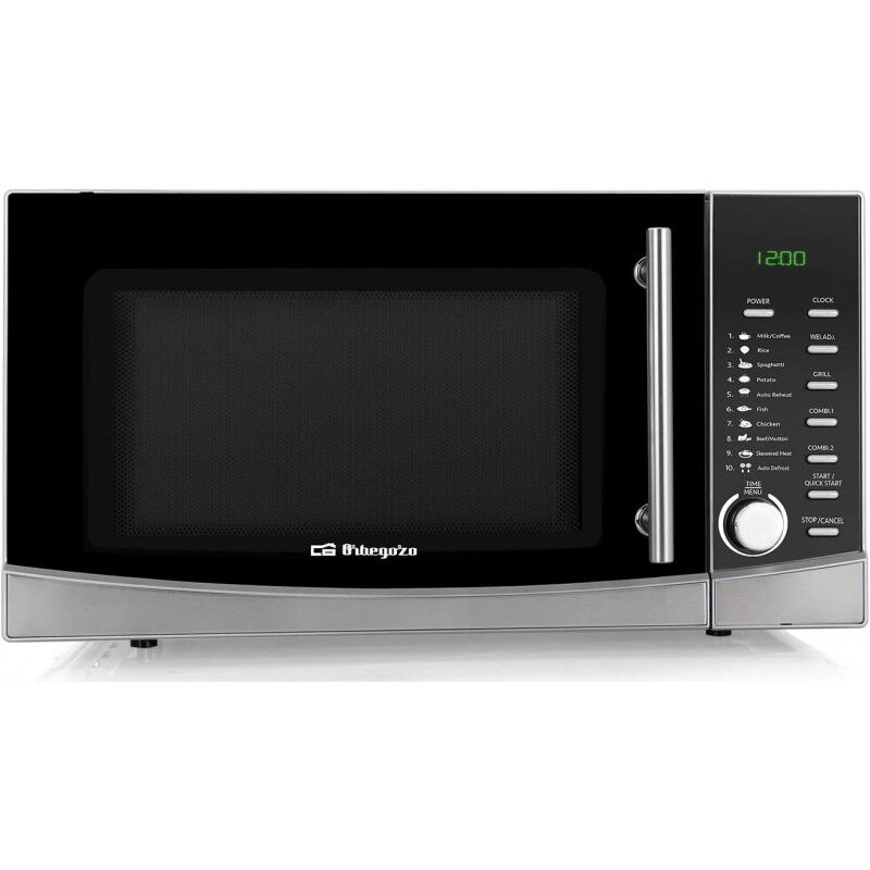 Micro-ondes Orbegozo 1000W MIG3420. Capacité 34 l. Gril 1300W. Coque argent