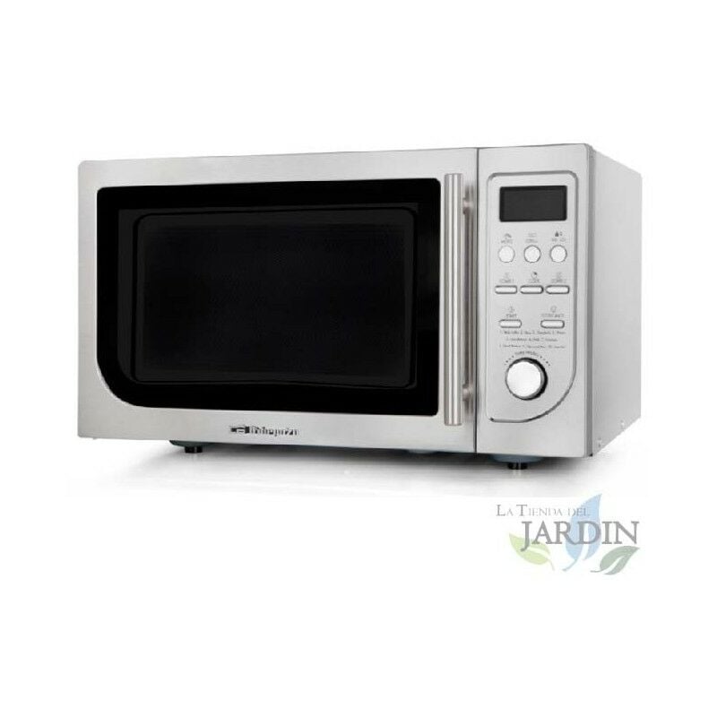 Micro-ondes Orbegozo 900W MIG2525. Gril 1000 W. Capacité 25 L. 8 niveaux de puissance. Acier inoxidable