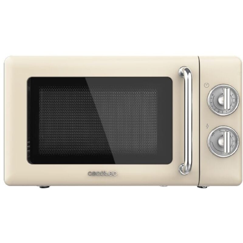 Cecotec - Micro-ondes de 20 l avec grill ProClean 3110 Retro Beige