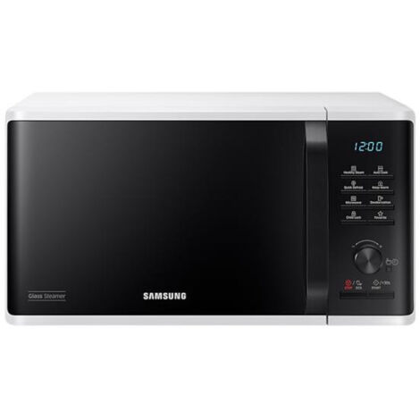 Micro-ondes solo 23L - SAMSUNG - MS23K3555EW - Blanc - Contrôle électronique + bouton - Fonction maintien au chaud