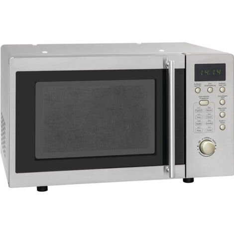 Micro-ondes encastrable inox 20l – Puissance 1000W – 5 niveaux de puissance – Minuteur numérique – Assiette tournante 24,5cm Ø - UMW 800 G