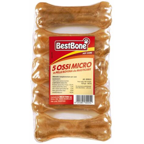 Micro Os pour chiens en cuir de vachette
