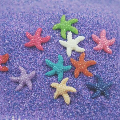 Micro paisaje decoración estrella de mar péndulo bonsái decoración hecho a mano DIY Material pequeña estrella de mar (10 uds)