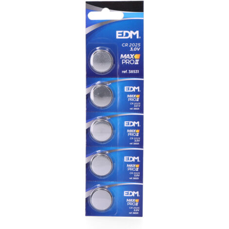 Micro pila de boton litio max-pro cr2025 3v ø20x2,5mm