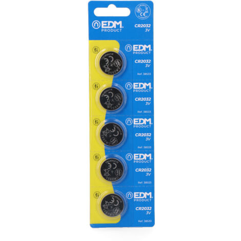 Micro pila de botón litio max-pro cr2032 3 v ø20,0 x 3,2 mm blister 5 uds