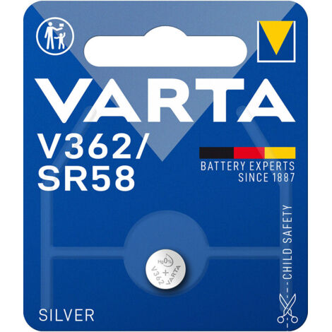 Micro pila de botón Varta silver sr58 -v362 1.55v blíster 1 unid ø7.9x2.1mm