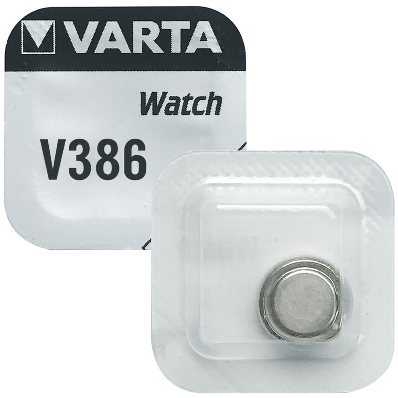 

1 ud. pila de botón 386 SR43W 1,55V Ø11,6mm. (Blíster) - Varta