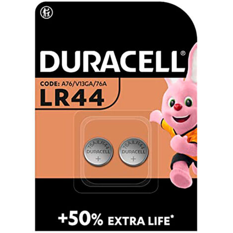Micro Pile Alkaline Bouton Duracell Lr44 1,5v (EMBALLAGE 2 Unit) Ø11,6x5,4mm