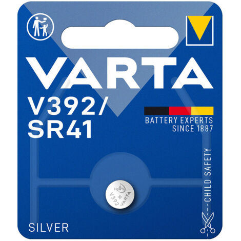 Micro Pile Bouton Varta Silver Sr41 - V392 1,55v (EMBALLAGE 1 Unit)  Ø7,9x3,6mm