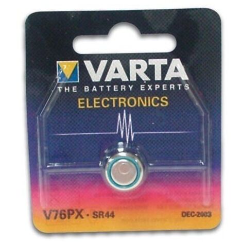 Micro Pile Bouton Varta Silver Sr44 - V76px 1,55v (EMBALLAGE 1 Unit)  Ø11,6x5,4mm