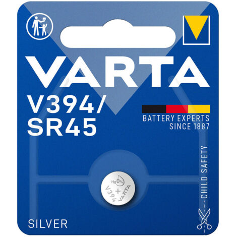 Micro Pile Bouton Varta Silver Sr45 - V394 1,55v (EMBALLAGE 1 Unit)  Ø9,5x3,6mm