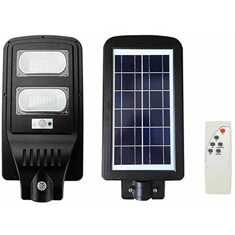 Image of Lampione stradale led 60 w pannello solare fotovoltaico 60 led con telecomando