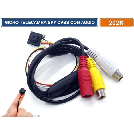 MICRO TELECAMERA SPY AHD OBIETTIVO PINHOLE DA 3.7mm 6 IR LED INVISIBILI  940nm HD