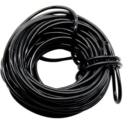 Micro tuyau d'irrigation, ligne d'irrigation goutte à goutte, diamètre intérieur 4 mm/diamètre extérieur 7 mm, tuyau d'alimentation noir pour système d'irrigation de jardin(30m)