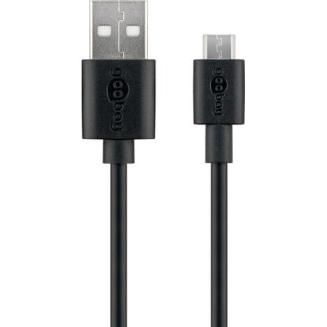 Micro-USB Schnelllade- und Synchronisationskabel, für Android-Geräte, schwarz. Farbversion Schwarz