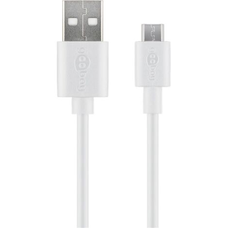 Micro-USB Schnelllade- und Synchronisationskabel, für Android-Geräte, weiß. Farbversion Weiß