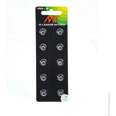 Microbatt - Pile bouton alcaline blister LR626 MB - 0% Hg 1.5V 18mAh