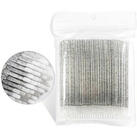 Microbrosses à cils jetables en cristal, outils d&39extension de cils individuels, applicateurs,100PCS-Black-S