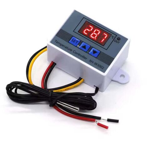 Microcomputer thermostat with digital temperature controller, switching module with waterproof sensor, 10 A, 110-220 V, 1500 W, AC 220 V