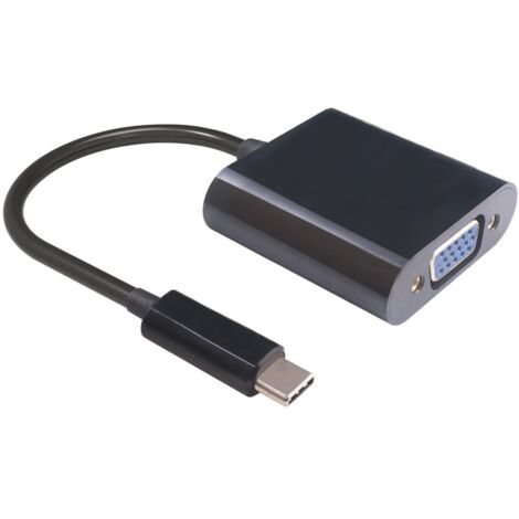 Microconnect 0.2m USBUSB C - D-Sub Noir - Adaptateur de câble (USB C, D-Sub, Connecteur mâle / Connecteur mâle, 0.2 m, Noir)