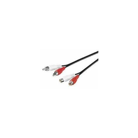 Microconnect 2xRCA/2xRCA 5m 5m 2 x RCA 2 x RCA Noir, Rouge, Couleur white câble audio - Câbles audio (2 x RCA, Mâle, 2 x RCA, Femelle, 5 m, Noir, Rouge, Blanc)
