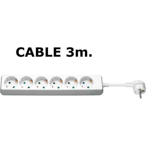 Microconnect 6-polige Schuko-Steckdose 3M Weiß