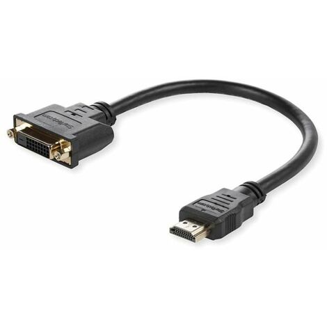MicroConnect Adaptateur HDMI HDMDVI15CM, connecteur mâle/femelle, noir, longueur de câble 15 cm
