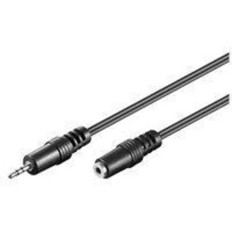 Microconnect Audio 2.5mm M/F - 2M cable de audio 2,5mm Negro - Cables de audio (2,5mm, 2,5mm, 2 m, Negro)