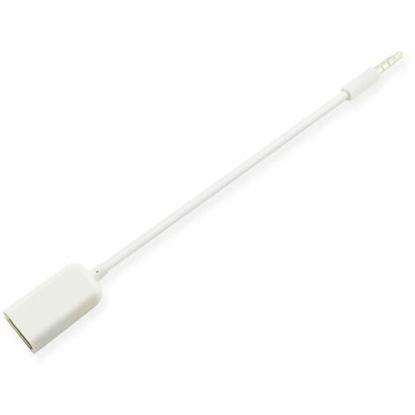Microconnect - Audusbfw 3.5mm USB a Color Blanco Adaptador de Cable - Adaptador para Cable (3.5mm, USB a, Macho/Hembra, Color Blanco)
