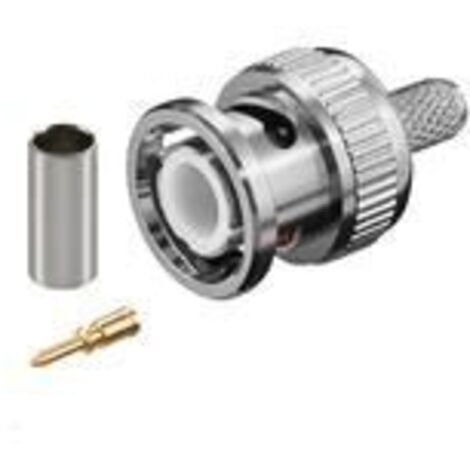 Microconnect BNC - Connettore coassiale (BNC, acciaio inox, metallo, 1 pezzo)