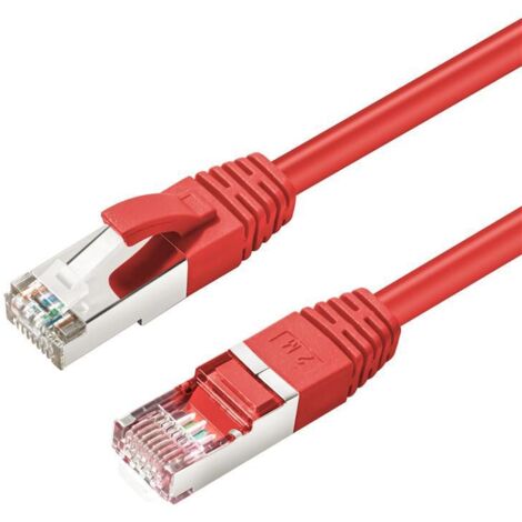 MicroConnect CAT6A S/FTP 3m Rosso LSZH