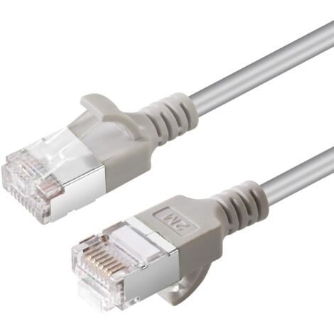 MicroConnect CAT6A U-FTP Slim Netzwerkkabel 3m Grau LSZH, V-FTP6A03-SLIM