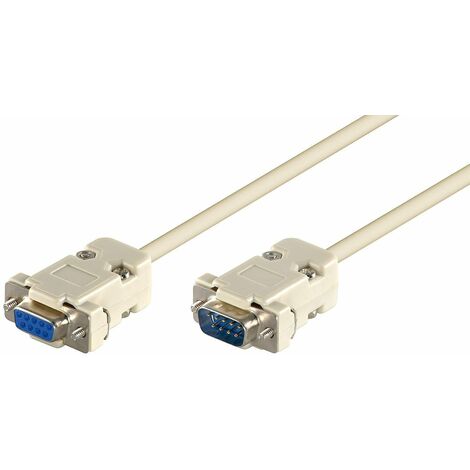 Microconnect DB9-DB9 3m Grigio - Adattatore di cavo (DB9, DB9, connettore maschio/connettore femmina, 3 m, Grigio)