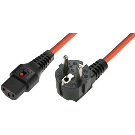 Microconnect EL248S - Câble (3 m, connecteur mâle / connecteur femelle, coupleur C13, orange)