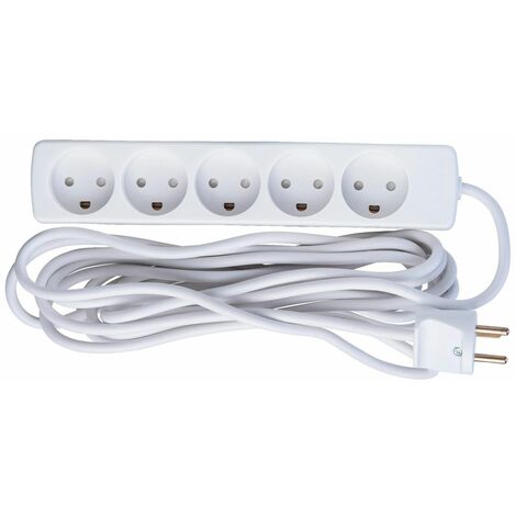 Microconnect GRU0055WDK base múltiple 5 m 5 salidas AC Interior Blanco