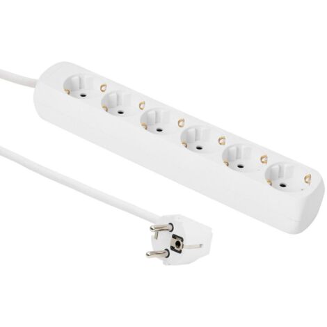 Microconnect GRU0065WA base múltiple 5 m 6 salidas AC Blanco