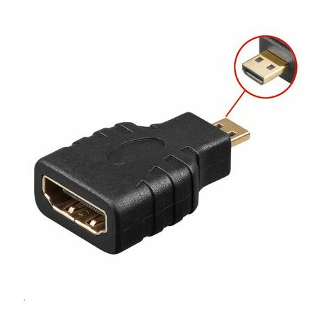 Microconnect HDM19F19MM cambiador de género para cable Micro HDMI HDMI Negro