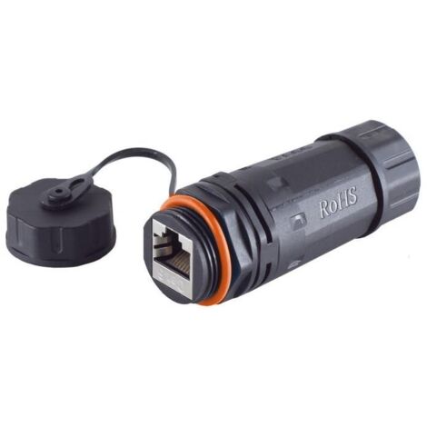 Microconnect KONCAT6A68 cambiador de género para cable RJ-45 Negro