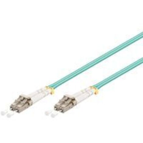 MicroConnect LC/UPC-LC/UPC 1,5 m OM3 MM Duplex LSZH Glasfaserkabel AD: 2 mm, 0,3 dB Aqua, FIB4420015