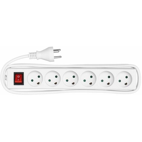 Microconnect MC-GRU0630DK base múltiple 3 m 6 salidas AC Interior Blanco