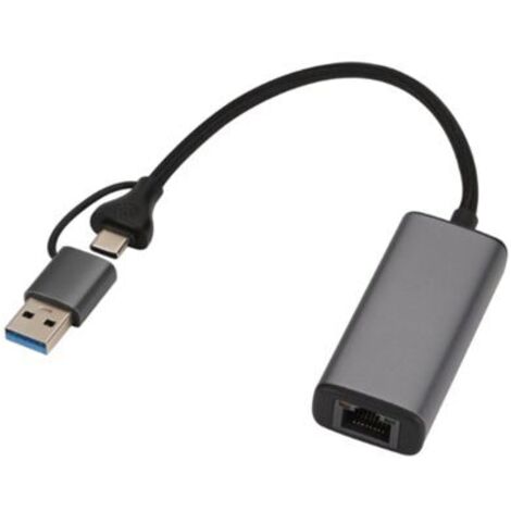Microconnect MC-USBACNET2.5G Gender Switch für USB Kabel USB C RJ-45 Schwarz